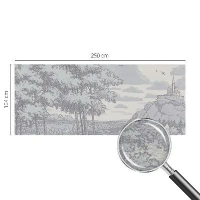 Fotobehang voor de woonkamer met een sprookjesachtig landschap