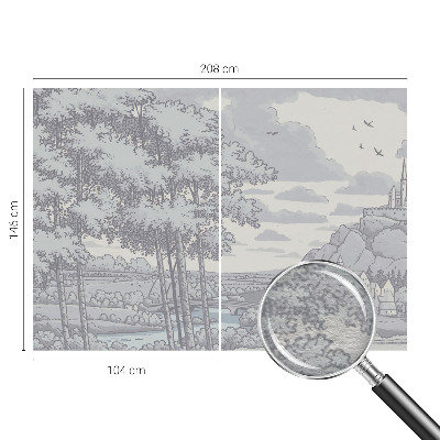 Fotobehang voor de woonkamer Sprookjesachtig landschap