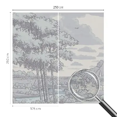 Fotobehang voor de woonkamer met een sprookjesachtig landschap
