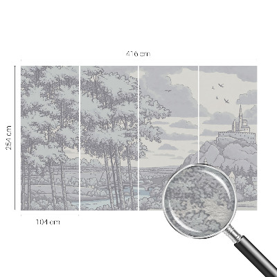 Fotobehang voor de woonkamer Sprookjesachtig landschap