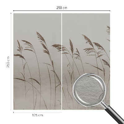 Fotobehang voor de slaapkamer Grassen in de mist