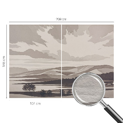 Sfeervol fotobehang Een vredig landschap