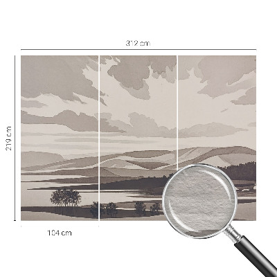 Sfeervol fotobehang Een vredig landschap