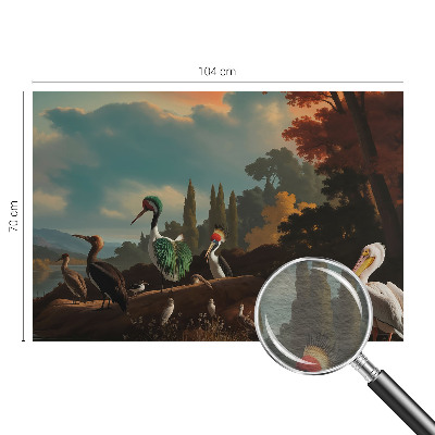 Premium fotobehang met een schilderachtig vogelmotief