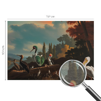 Premium fotobehang met een schilderachtig vogelmotief