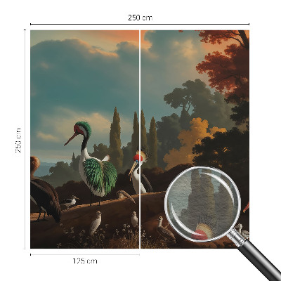 Premium fotobehang met een schilderachtig vogelmotief