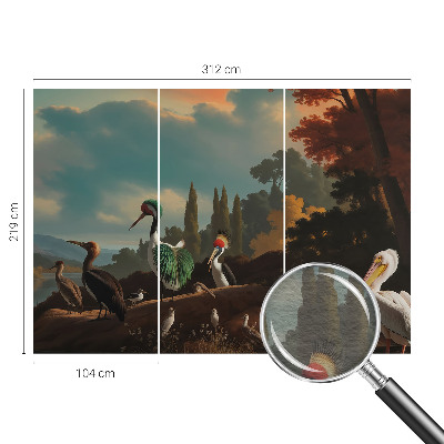 Premium fotobehang Schilderachtige vogels