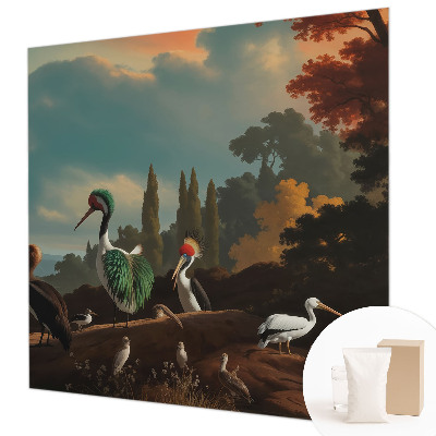 Premium fotobehang met een schilderachtig vogelmotief