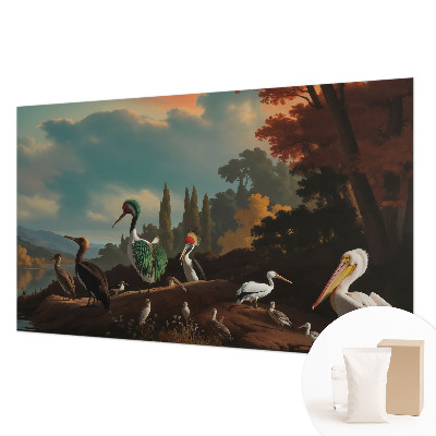 Premium fotobehang Schilderachtige vogels