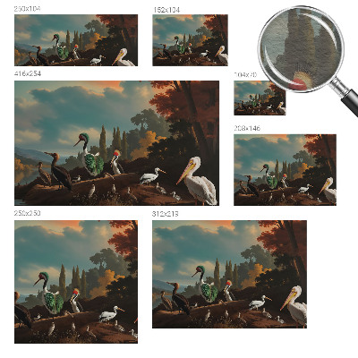 Premium fotobehang Schilderachtige vogels