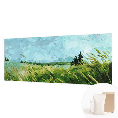 Vlies fotobehang met groene landschappen