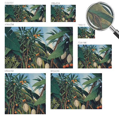 Vliesbehang fotobehang woonkamer met een tropische junglemotief