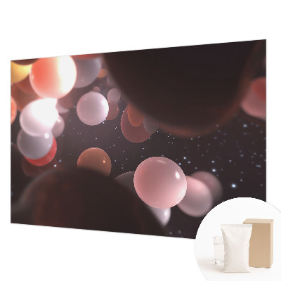 Fotobehang vliesbehang met motief van ruimteballen
