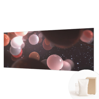 Fotobehang vliesbehang met motief van ruimteballen