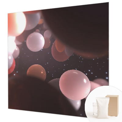 Fotobehang vliesbehang met motief van ruimteballen
