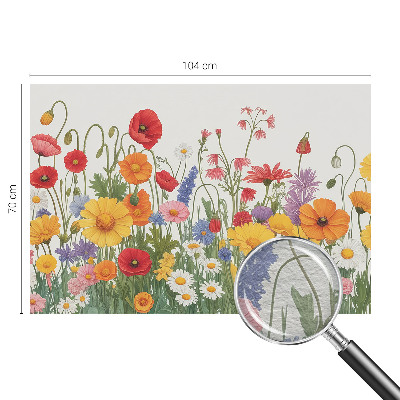 Vlies fotobehang op maat met een bloemenweide als motief