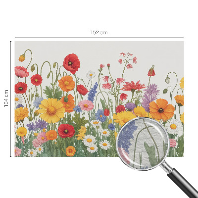 Vlies fotobehang op maat met een bloemenweide als motief