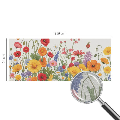 Vlies fotobehang op maat met een bloemenweide als motief