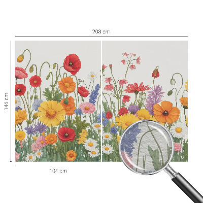 Vlies fotobehang op maat met een bloemenweide als motief