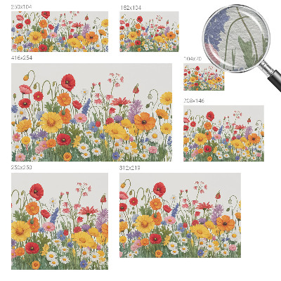Vlies fotobehang op maat met een bloemenweide als motief