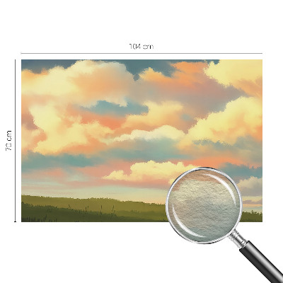 Luxe fotobehang met een print van hemelwolken