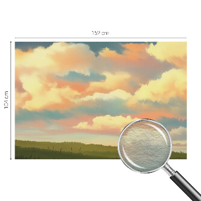 Luxe fotobehang met een print van hemelwolken