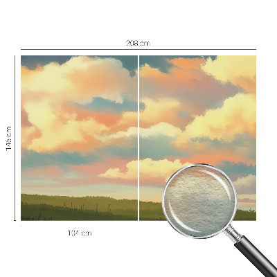 Luxe fotobehang met een print van hemelwolken
