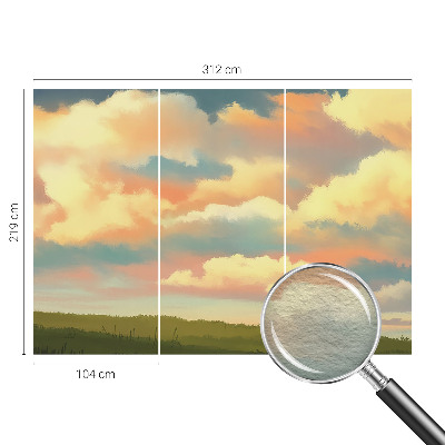 Luxe fotobehang met een print van hemelwolken