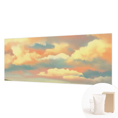 Luxe fotobehang met een print van hemelwolken