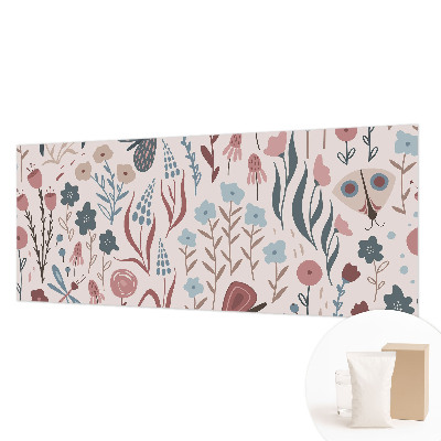 Muur behang Bloemen en insecten