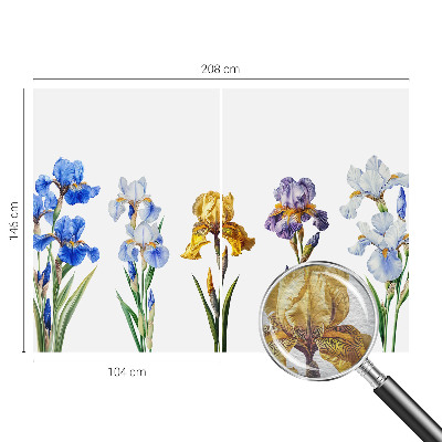 Fotobehang slaapkamer Irisbloemen