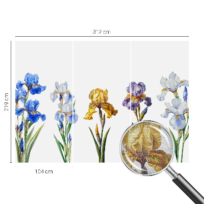 Fotobehang slaapkamer Irisbloemen