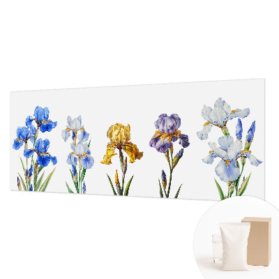 Fotobehang slaapkamer Irisbloemen