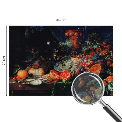 Fotobehang voor slaapkamer met een overvloed aan fruit als dessin
