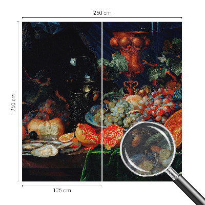 Fotobehang voor slaapkamer met een overvloed aan fruit als dessin