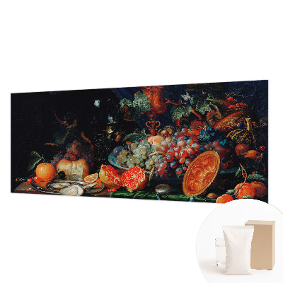 Fotobehang voor slaapkamer met een overvloed aan fruit als dessin