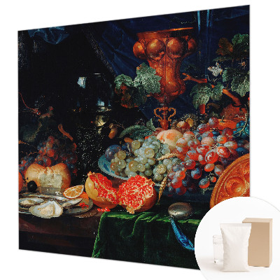 Fotobehang voor slaapkamer met een overvloed aan fruit als dessin