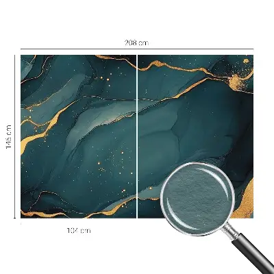 Fotobehang voor de slaapkamer met een donkerblauwe abstracte print