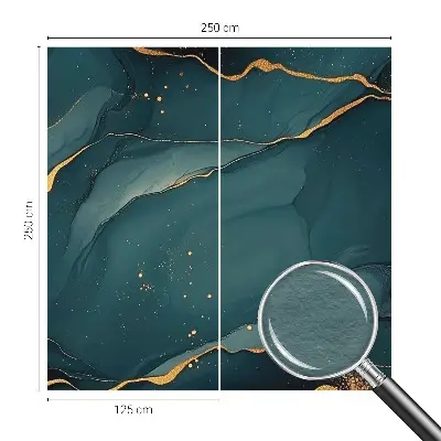Fotobehang voor de slaapkamer met een donkerblauwe abstracte print
