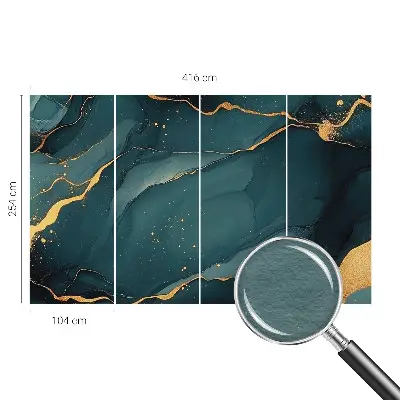 Fotobehang voor de slaapkamer met een donkerblauwe abstracte print