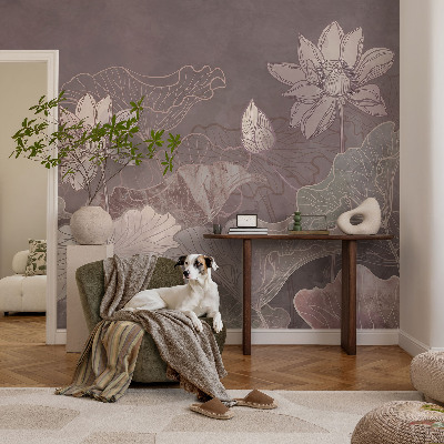Fotobehang voor de woonkamer Vreedzame plantkunde
