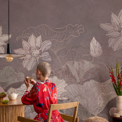 Fotobehang voor de woonkamer Vreedzame plantkunde