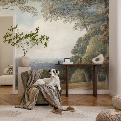 Hoogwaardig fotobehang bebost landschap