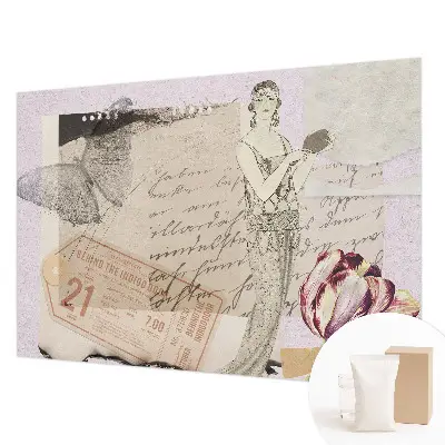 Kwalitatief fotobehang met een nostalgische collage als print