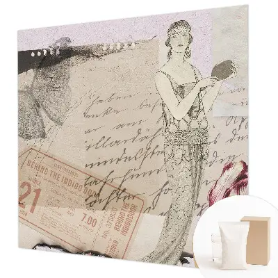 Kwalitatief fotobehang met een nostalgische collage als print