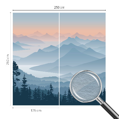 Uniek fotobehang Bergpanorama