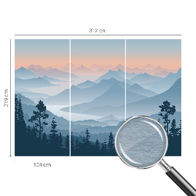 Uniek fotobehang Bergpanorama