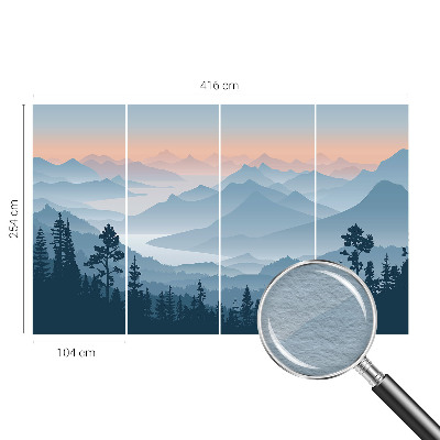 Uniek fotobehang Bergpanorama