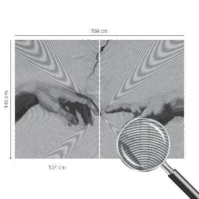 Fotobehang vliesbehang met een ontwerp van hypnotische handen