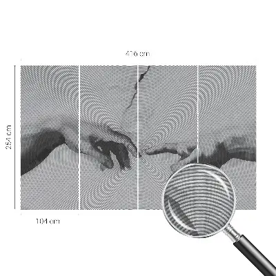 Fotobehang vliesbehang met een ontwerp van hypnotische handen